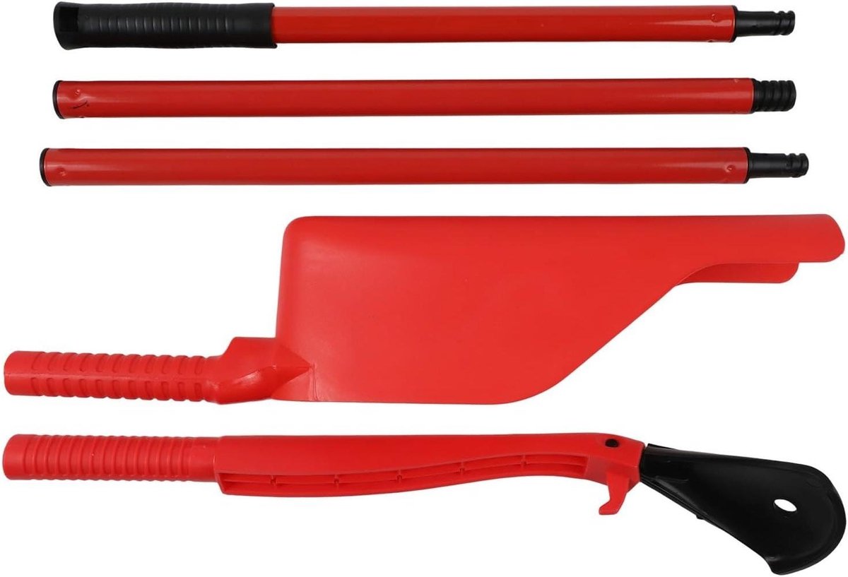 Dakgoot Reinigingsset - Gereedschap voor Bladverwijdering - Dakgoten Schoonmaken - Robuust Plastic Materiaal - 44.5 cm - Rood