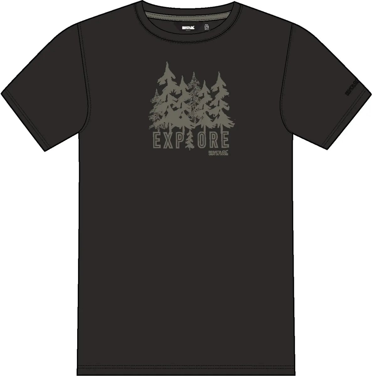 T-shirt Regatta Cline IX Zwart