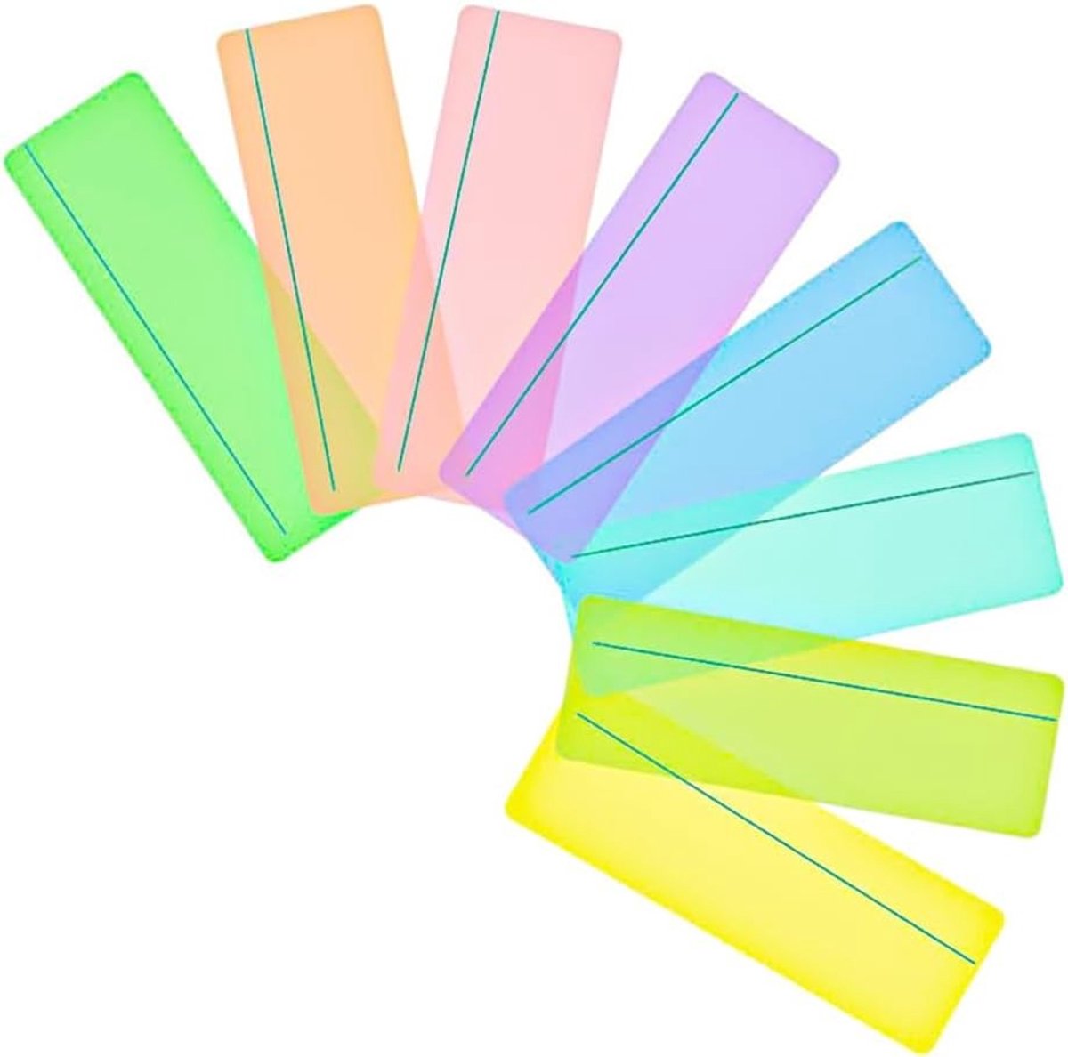 8PCS Dyslexie Leestrips met Gekleurde Overlays en Leesliniaal voor Verbeterde Leesvaardigheid