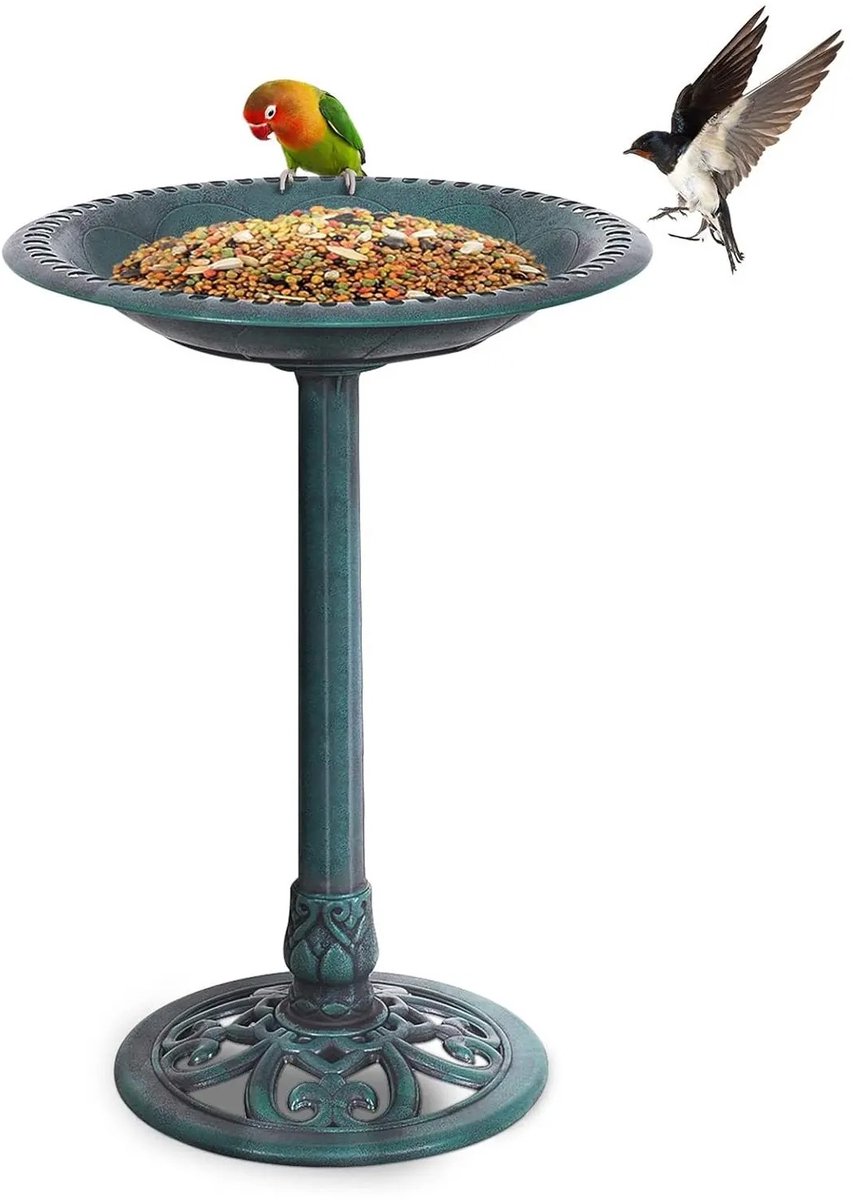 ArtiZo voerderbak vogels - waterbad op standaard - vogelbad - kom diameter 50 cm - inhoud 3 liter water of voedsel