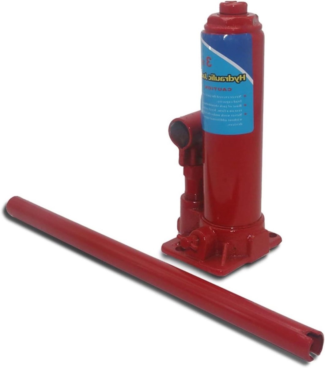 Hydraulische Krik - Autokrik Krik - Auto Reparatie - Hoog Draagvermogen - 3 Ton - Rood