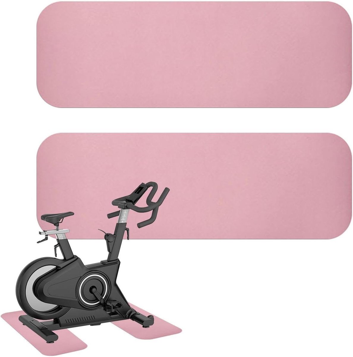 Loopbandmat voor Tapijt - Roeitrainerkussen Vloermat - Thuis Fitness - Antislip Ondersteuning - 25x80cm - Roze