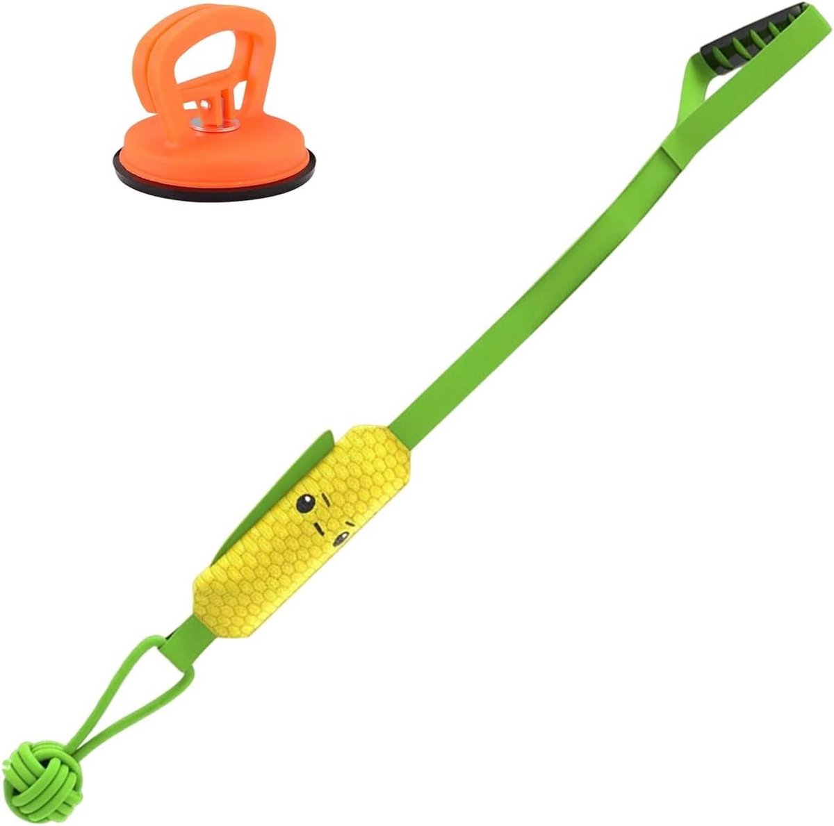 Hondenspeelgoed Touwbal - Touwtrekspeelgoed Hond - Interactief Spel - Zuignap Bevestiging - 354 inch - Geel