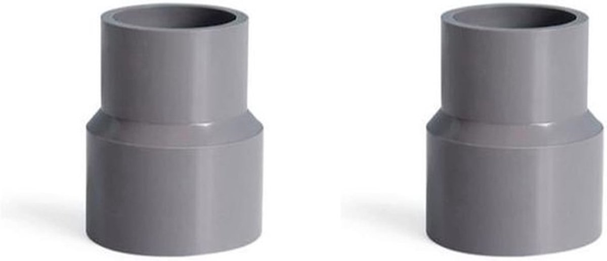 2 stuks PVC DWV Reducer Schedule 40, Grijs, 32 mm × 40 mm socket, Duct reducer pijpverbinding voor waterleidingen en bouwprojecten