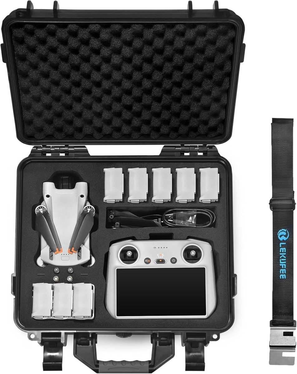 Draagtas voor DJI Mini 4 Pro en Mini 3 Pro Drone met afstandsbediening en accessoires, ideaal voor bescherming en vervoer