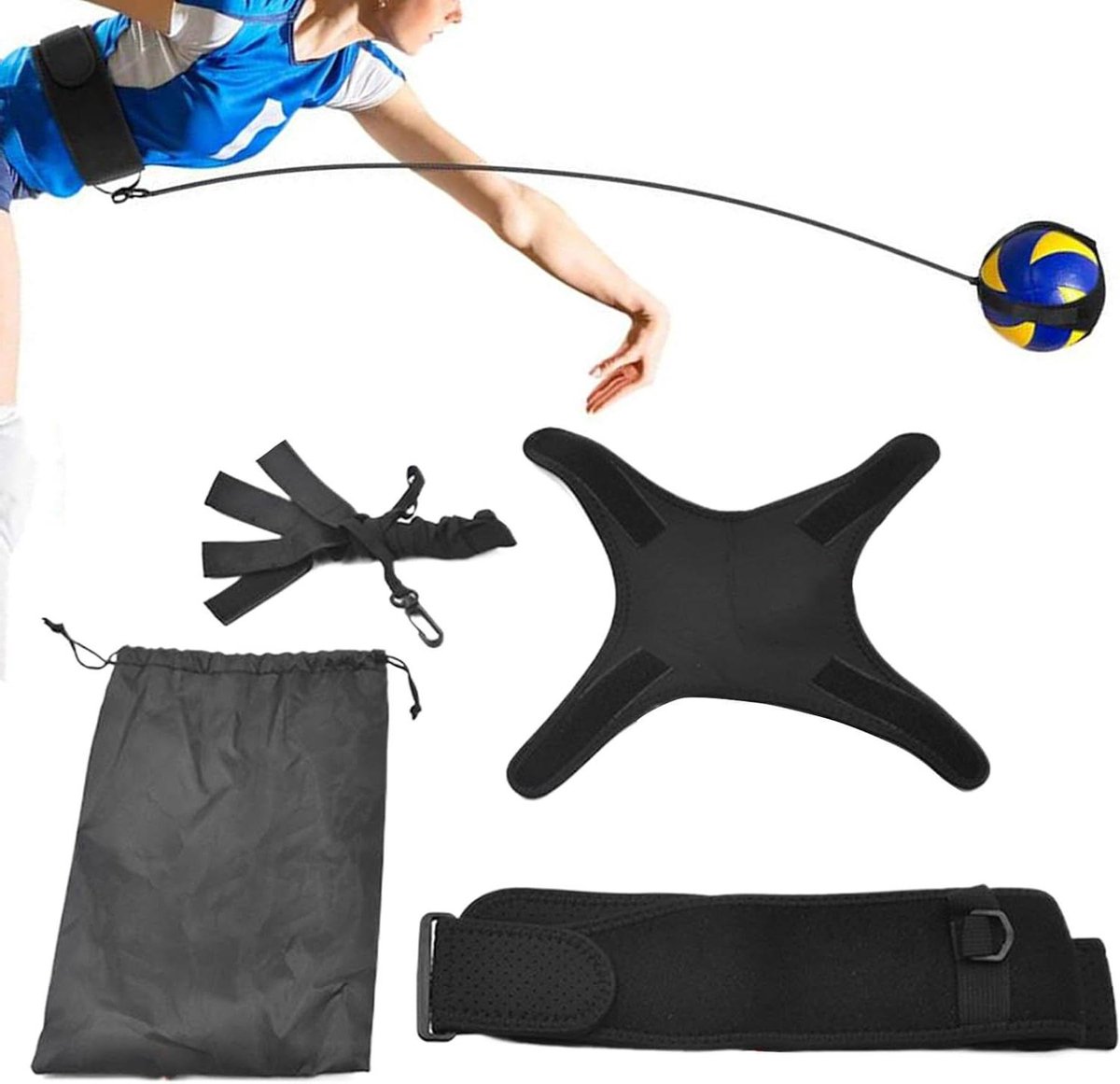 Volleybal Rebounder - Serve Trainer - Service Oefenen - Realistische Service Simulatie - Verstelbare Riem - Niet gespecificeerd
