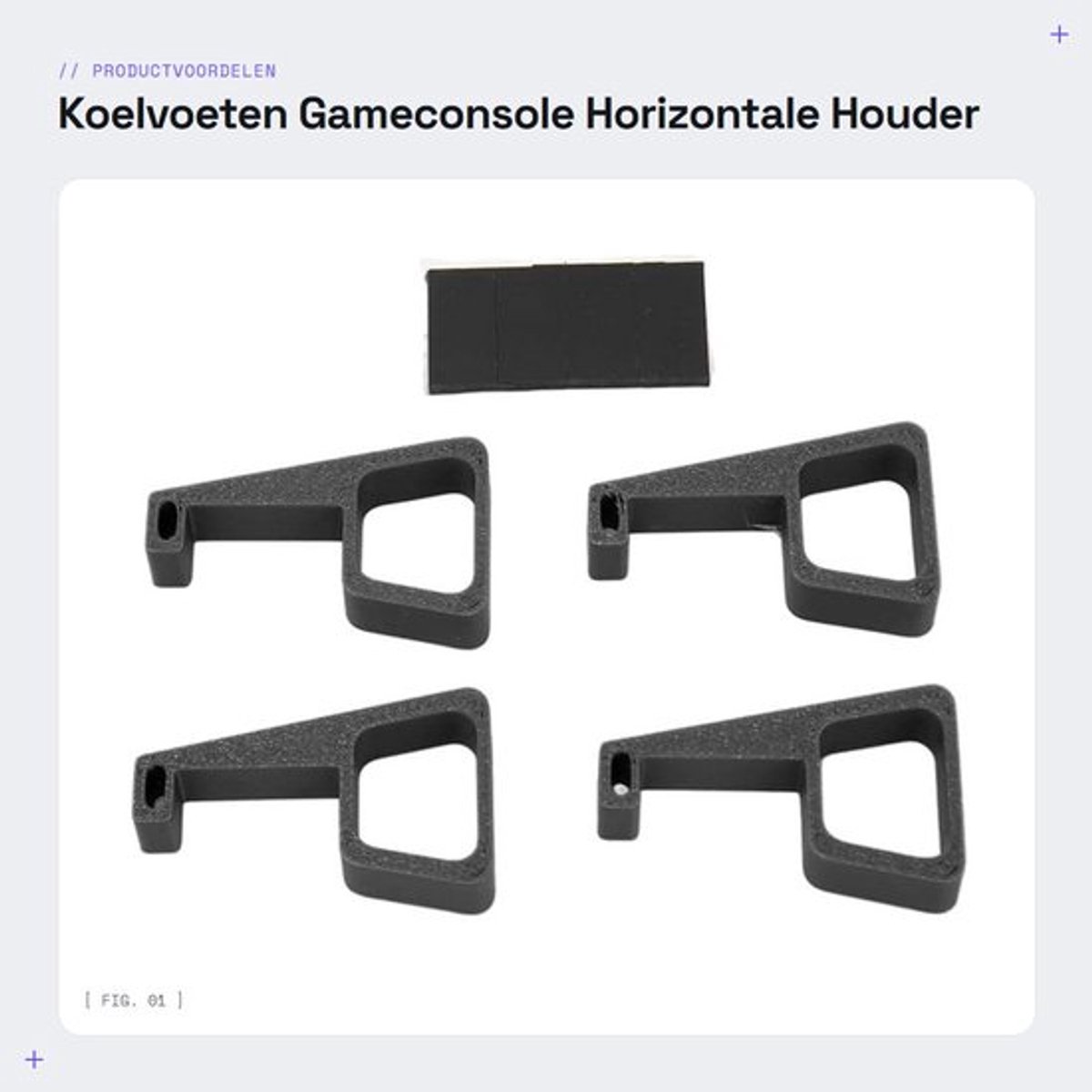 Koelvoeten met Antislip - Horizontale Houder - Consoleverhogende Beugel - Verbeterde Warmteafvoer - ABS Materiaal - 4 Stuks - Consolehouder
