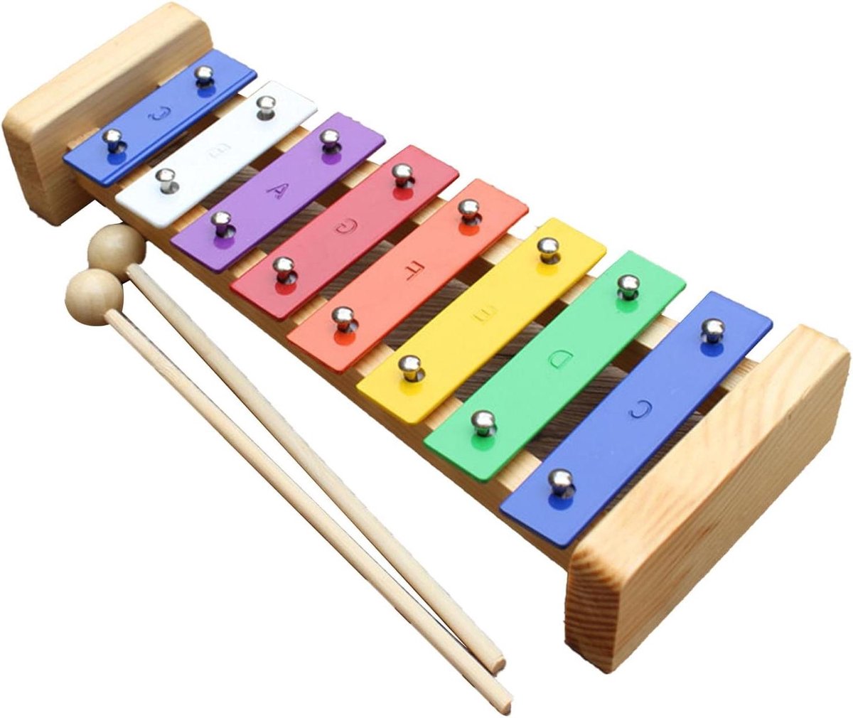 Xylofoon Kinderen - Muziek Speelgoed - Muziek Leren - 8 Preciese Tonen - 25 x 10 x 2 cm