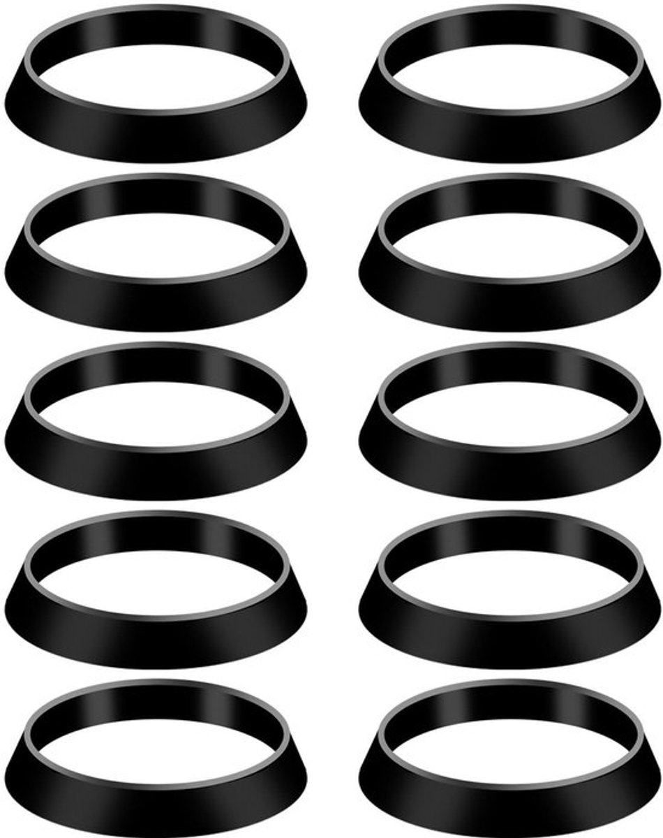 10st Kegelvormige Afdichtring, Afvoerbuisafdichtingsring, Afvoergootsteenpakking voor 1 1/2 Inch Afvoerbuis Stankafsluiter voor Gootsteen Sifon Binnendiameter 38mm Buitendiameter 43mm