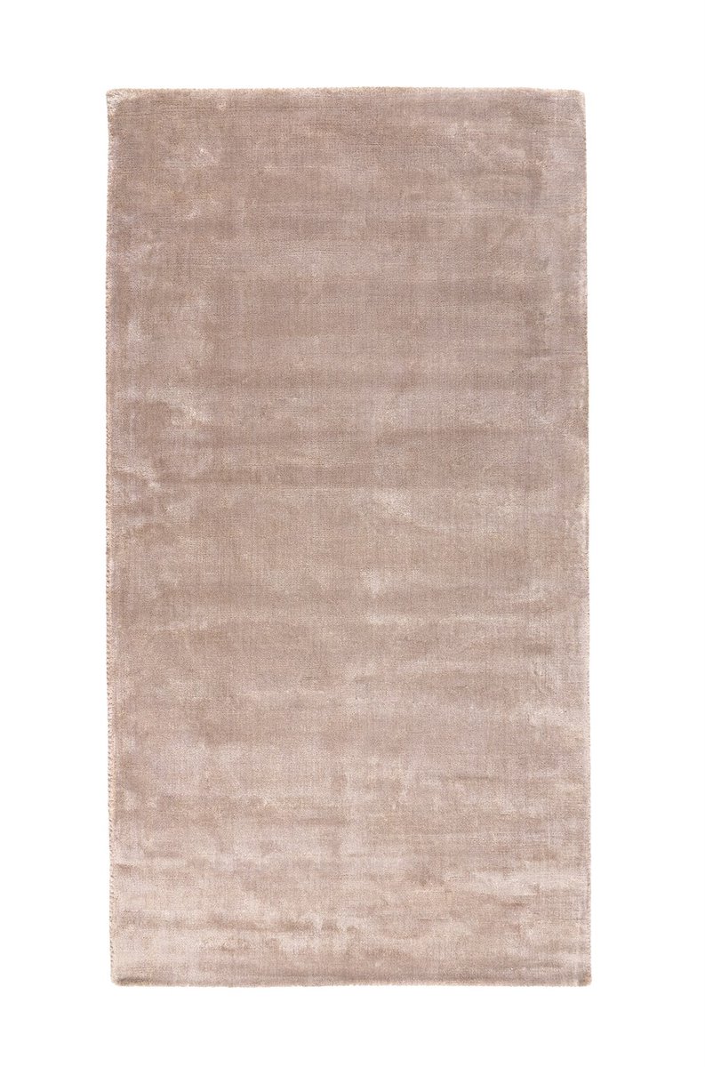 Padiro laagpolig vloerkleed 80 x 150 cm - champagne - modern effen design - van viscose