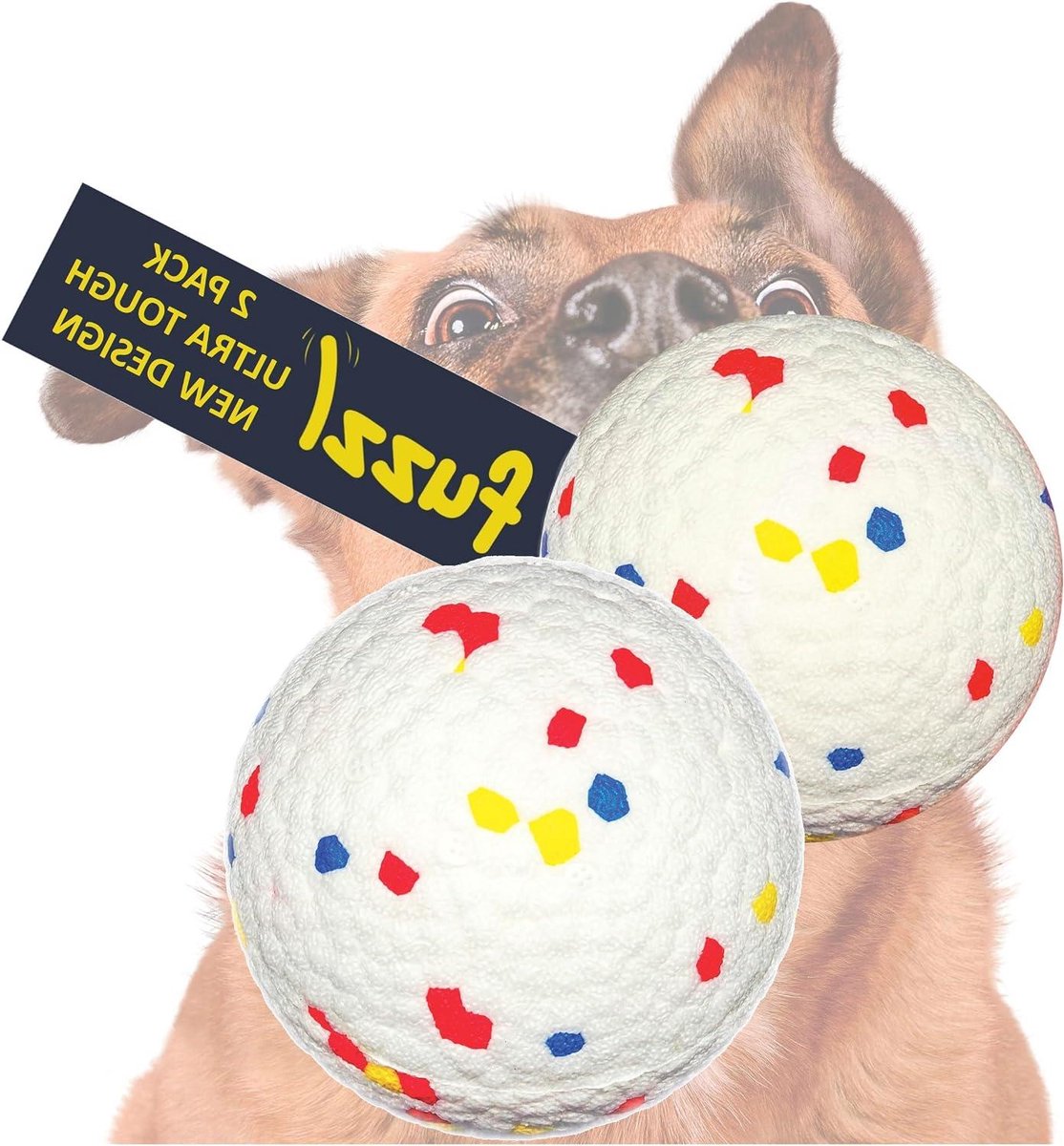 Hondenspeelgoed Ballen - Interactief Speelgoed - Buiten Spelen - Onverwoestbaar Materiaal - 2 stuks - Dierenprint