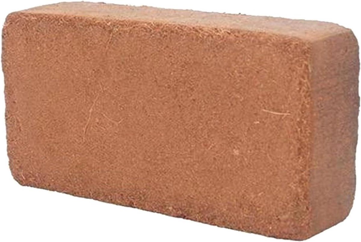 Kokosvezel Blok - Potgrond Medium - Planten Verzorgen - Bevordert Vochtregulering - 6-7 Liter - Bruin