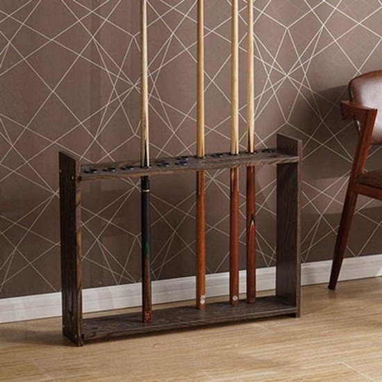 Biljart Keurek - Keuhouder Pooltafel - Keu Opslag - Massief Hout - 18 x 75 x 51 cm - Bruin — afbeelding 3