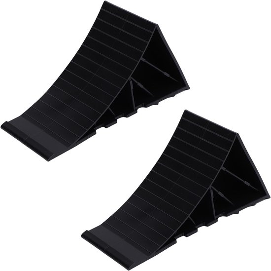Wielkeg Zwaar - Parkeerblokken Wielstop - Voertuig Beveiligen - Antislip Oppervlak - 23 x 15 x 11 cm - Zwart — afbeelding 3