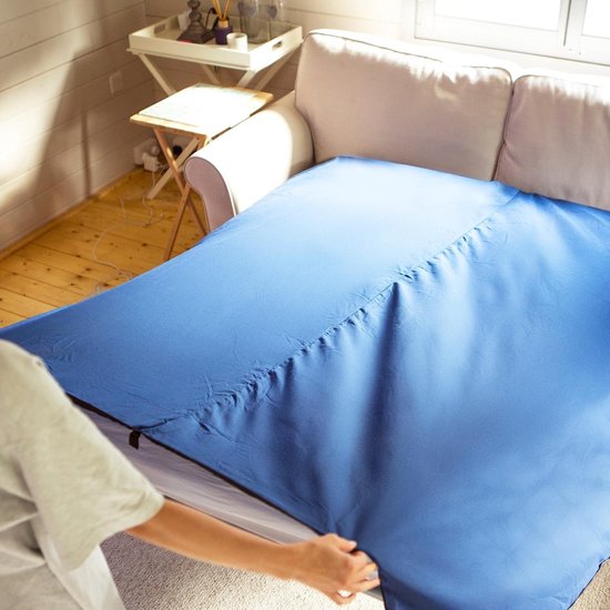 Slaapzak en Tweepersoons Lichtgewicht Reislaken - Blauw - XL - Comfortabel Microvezel - Voor Reis en Kamperen — afbeelding 5
