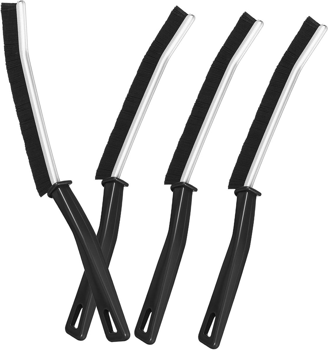 Multifunctionele Voegenborstels - Kierenborstels Reinigingsborstels - Kieren Reinigen - Ergonomische Grip - 23 cm - Zwart