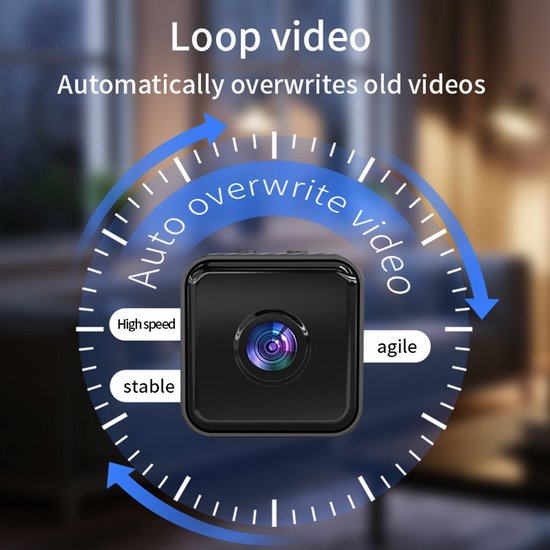 Mini Camera - Draadloze WiFi 1080P Mini Binnen Bewakingscamera - Nachtzicht - Bewegingsdetectie - Externe Opname/Fotografie van MINI — afbeelding 4
