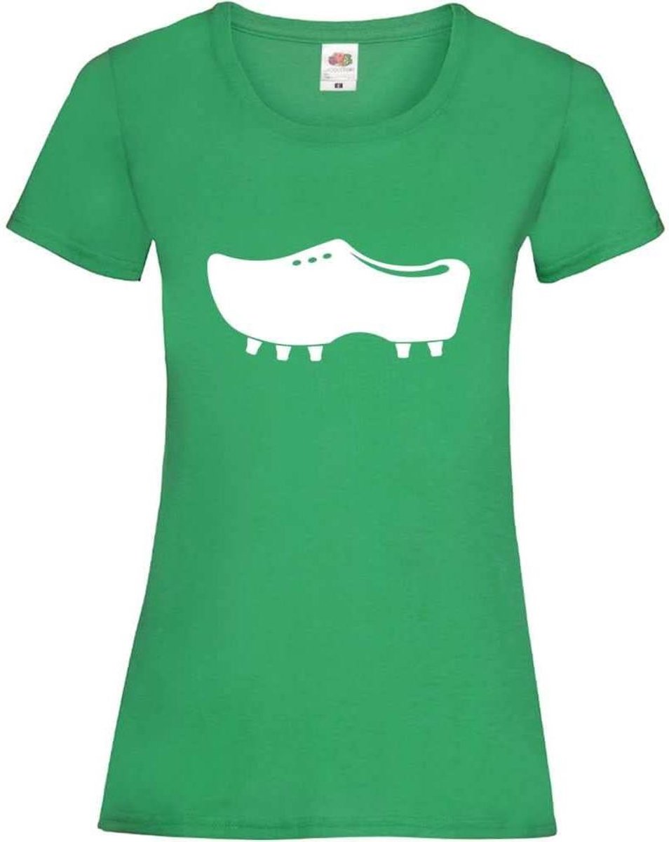 Voetbal T-shirt - Dames Shirt - Sporten - Lady-Fit Pasvorm - Maat M - Groen