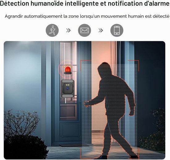 Draadloze Binnen Camera 3MP 2K, Dubbele Band WiFi, Bewaking voor Raam, Kleuren Nachtzicht met AI, Bewegingsdetectie, 24/7 Opname, Snelle Installatie — afbeelding 5
