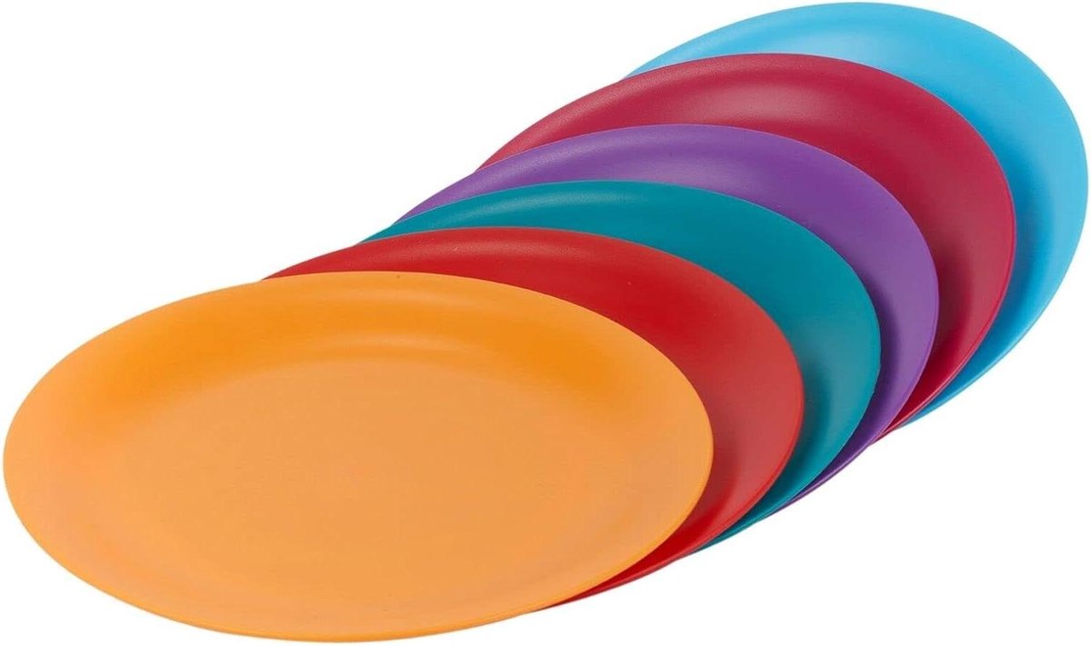 Dinerborden Set - Plastic Borden Kinderen - Kinderfeest Servies - Onbreekbaar Herbruikbaar - 26 cm Diameter - Gekleurd