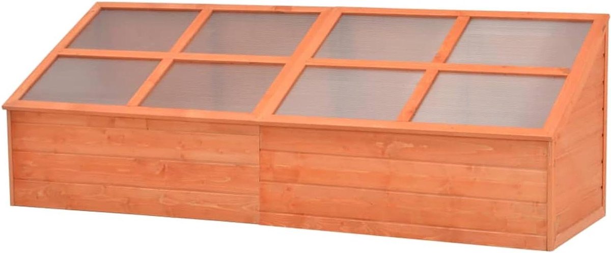 Houten Broeikas - Kweekkas Plantenkas - Planten Beschermen - Robuuste Houtconstructie - 180 x 57 x 62 cm - Niet gespecificeerd