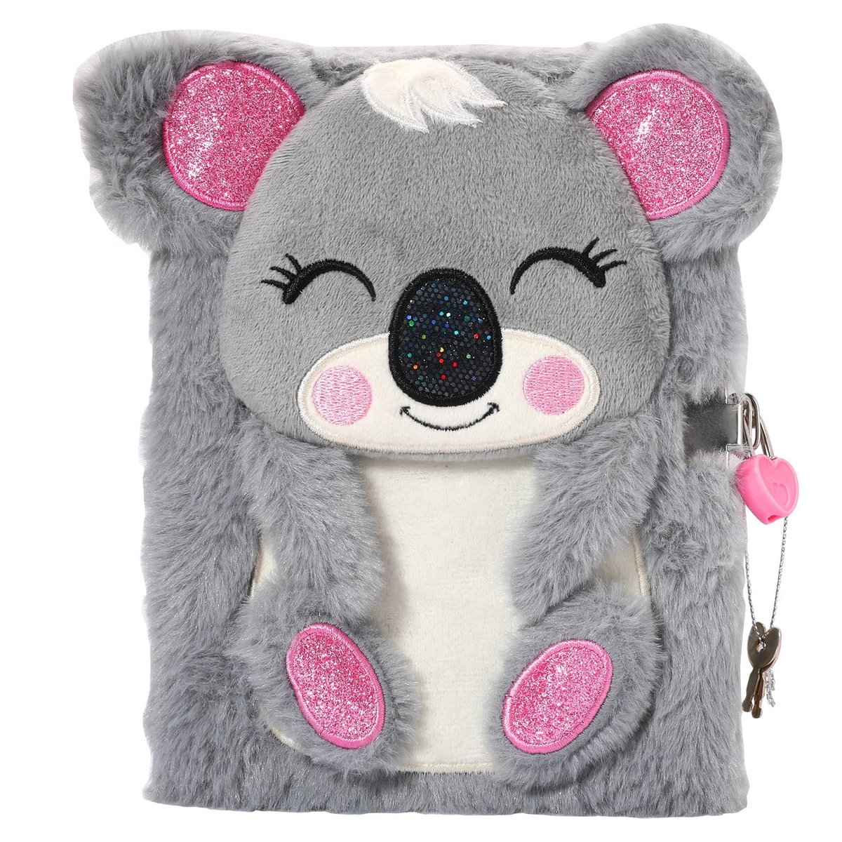 Dagboek met slot - Roze - 160 pagina's - Pluche Koala Notitieboek - Voor Meisjes