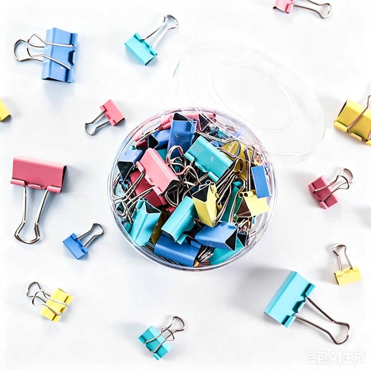 Klemmen voor Kantoor - Multicolor - 2 Pack - Multifunctionele Bindclips met Smiley - Voor Kantoor, School en Thuis