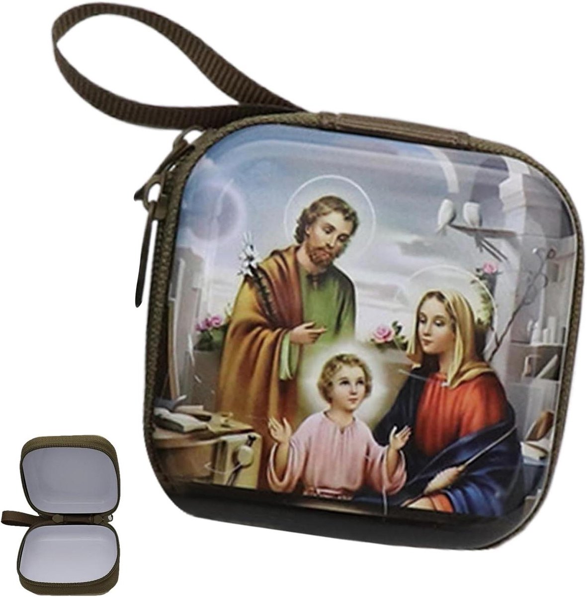 Sieradendoos Organizer - Juwelendoosje Opberger - Sieraden Opbergen - Dubbele Ritssluiting - 7x7x6 cm - Zwart