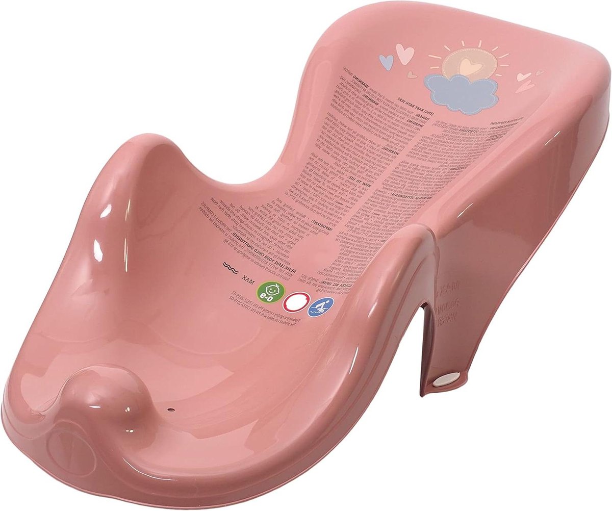 Baby badzitje - Zitje baby - Veilig wassen - Antislip met TÜV - 51 x 25 x 21 cm - Roze