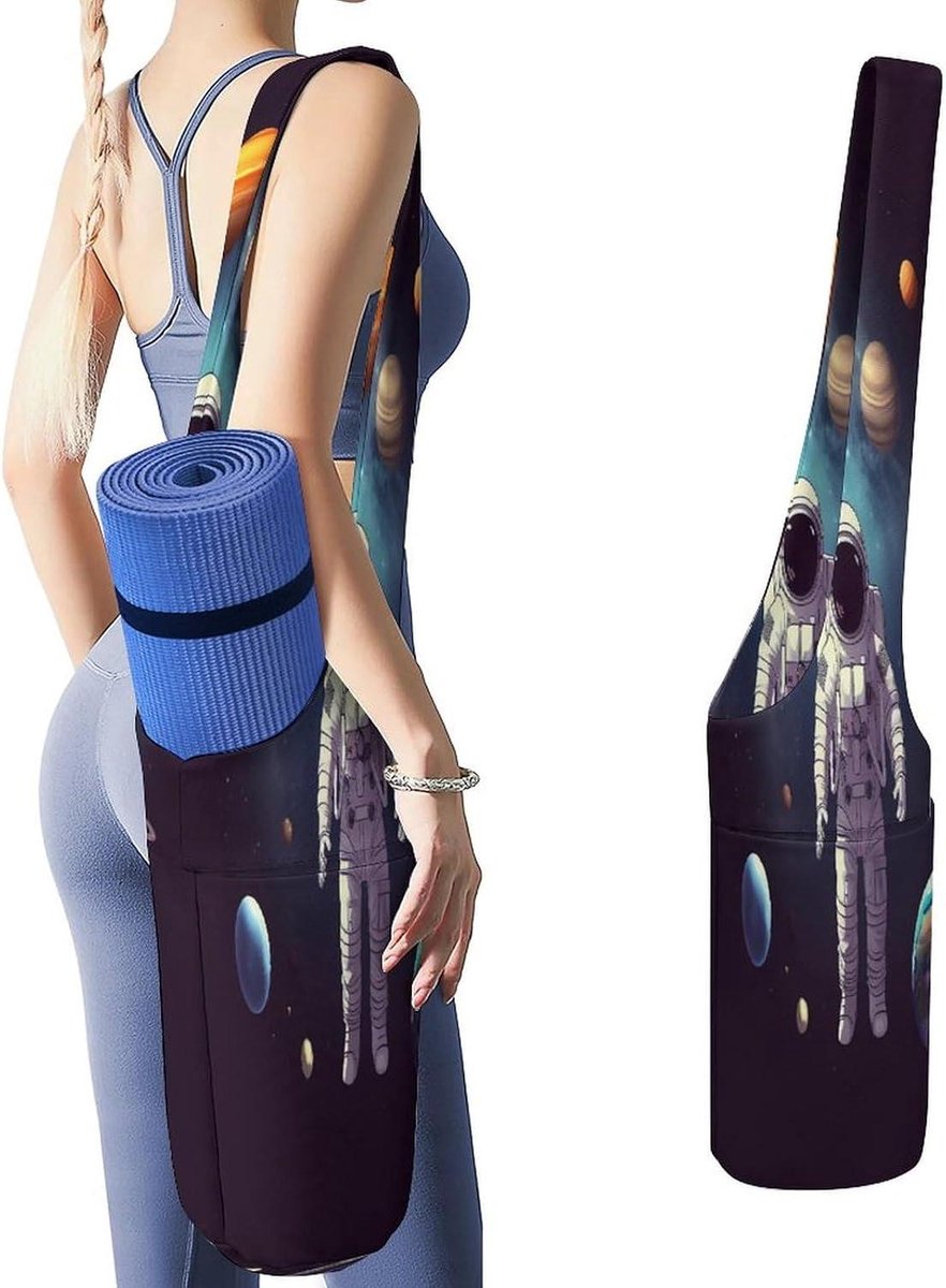 Yoga Mat Tas - Draagtas Gym - Sporten en Reizen - Met Waterfles Zakken - 90 cm Lengte - Stijl