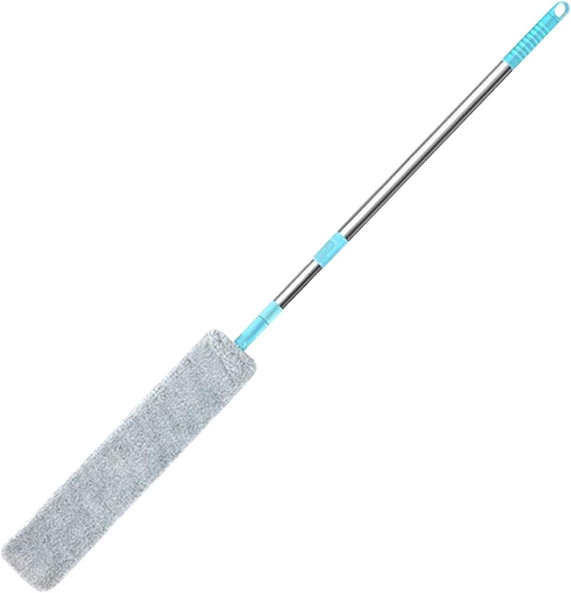 Platte Stofwisser - Stofkwast Meubel - Onder Meubels Stofvrij - Intrekbare Steel - 126 cm - Grijs