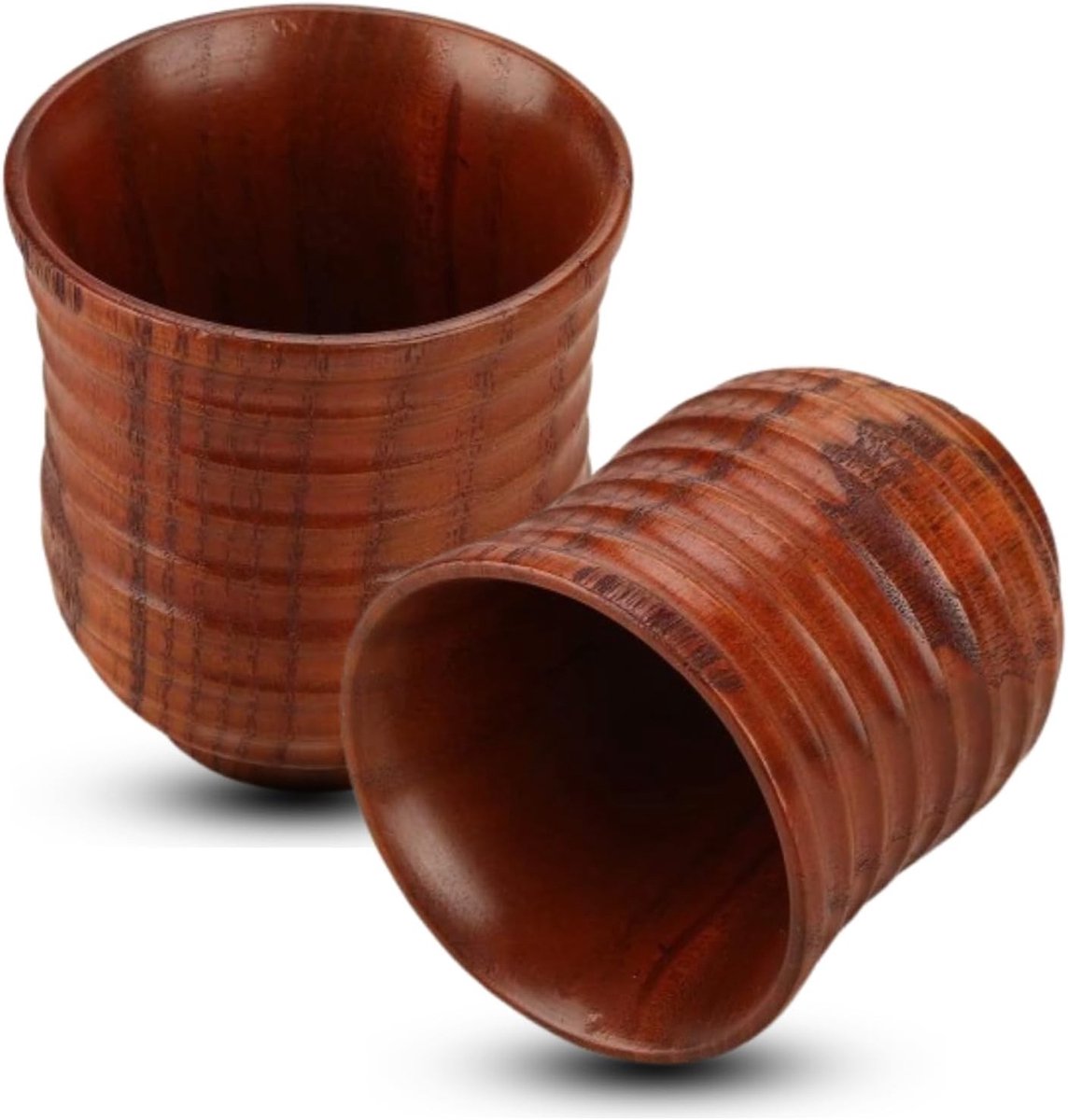 Handgemaakte Japanse Theekopjes, Set van 2, 8 cm, Klassiek Cilindrisch Ontwerp, Ideaal voor Koffie en Thee