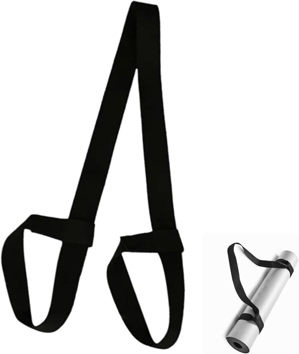 Verstelbare draagriem voor yogamat van katoen, geschikt voor alle maten, ideaal voor pilates, stretchen en fitness, hoogwaardige yoga-accessoire, lengte 180 cm