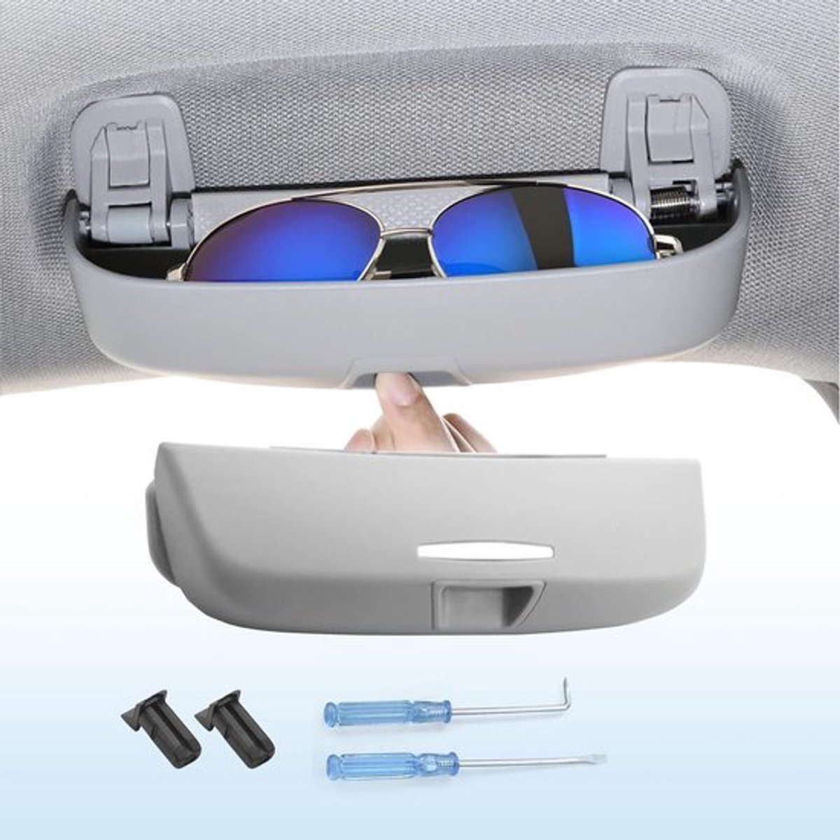 Auto Zonnebril Houder voor Audi A3 8V, A4 B8 B9, A5 (2012-2019) - Zonnebril Opbergdoos, Auto Accessoires, Universele Bril Clip