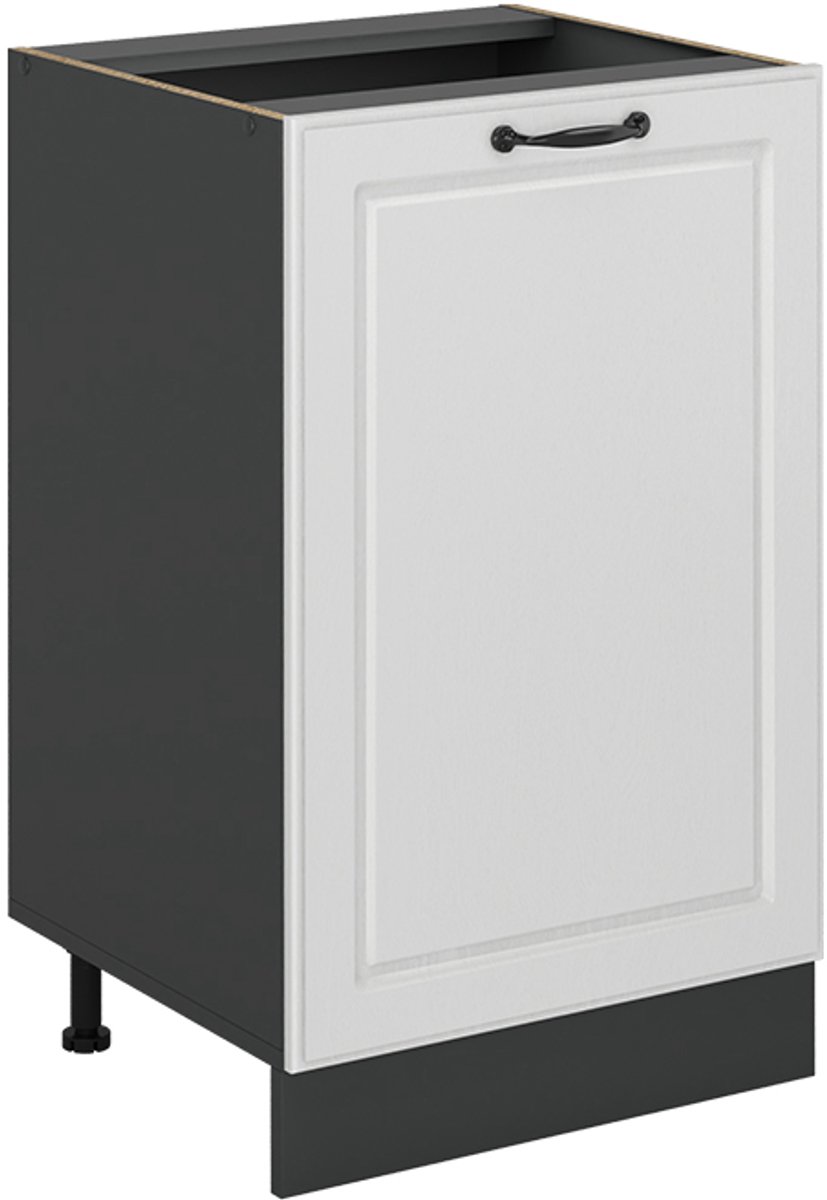 Vicco Keukenonderkast R-Line, Wit landelijk/Antraciet, 50 cm zonder werkblad