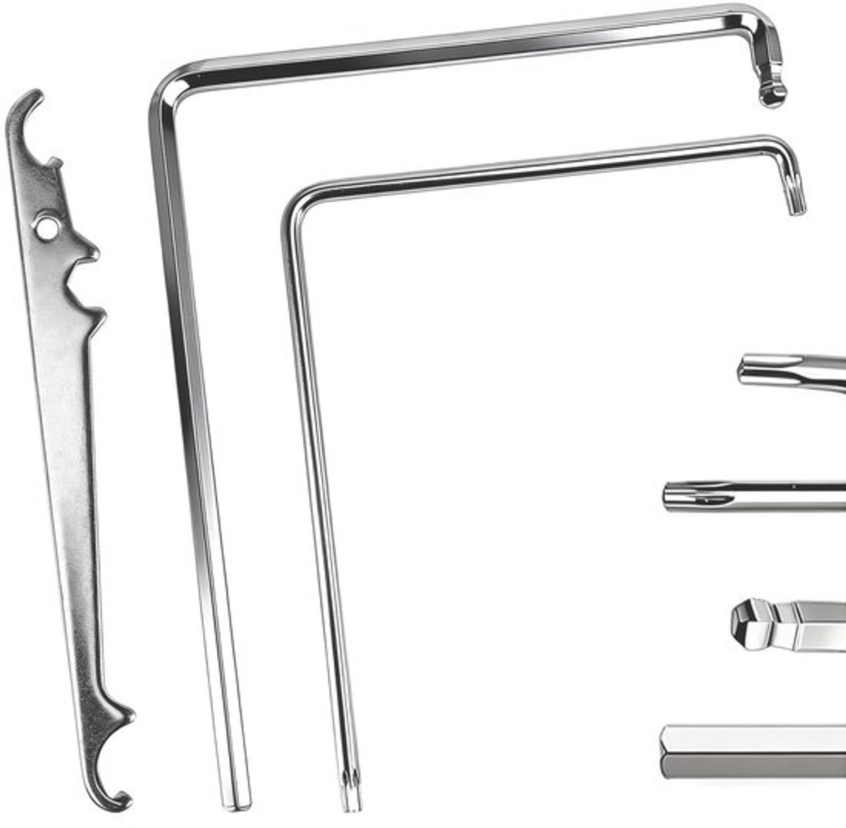 Raam-instelgereedschapsset 3-delig - Hoogwaardig Staal - Hoeklagersleutel - Inbussleutel 4 mm - Torx 4 mm - Slijtvast en Corrosiebestendig - Instelgereedschap
