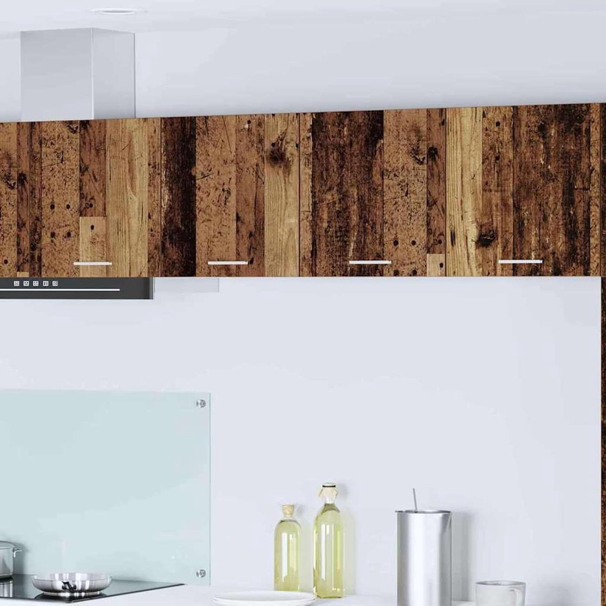 Hangkast met deur - Wandkast Keukenrek - Efficiënte Opslag - Strakke Lijnen Design - 80 x 31 x 40 cm