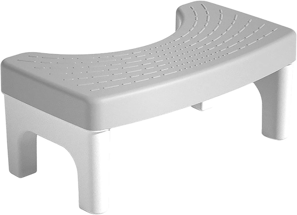 Toiletkruk - Hurkkruk Kakkruk - Ontlasten Stoelgang - Ergonomisch Ontwerp - 38x22x17 cm - Grijs