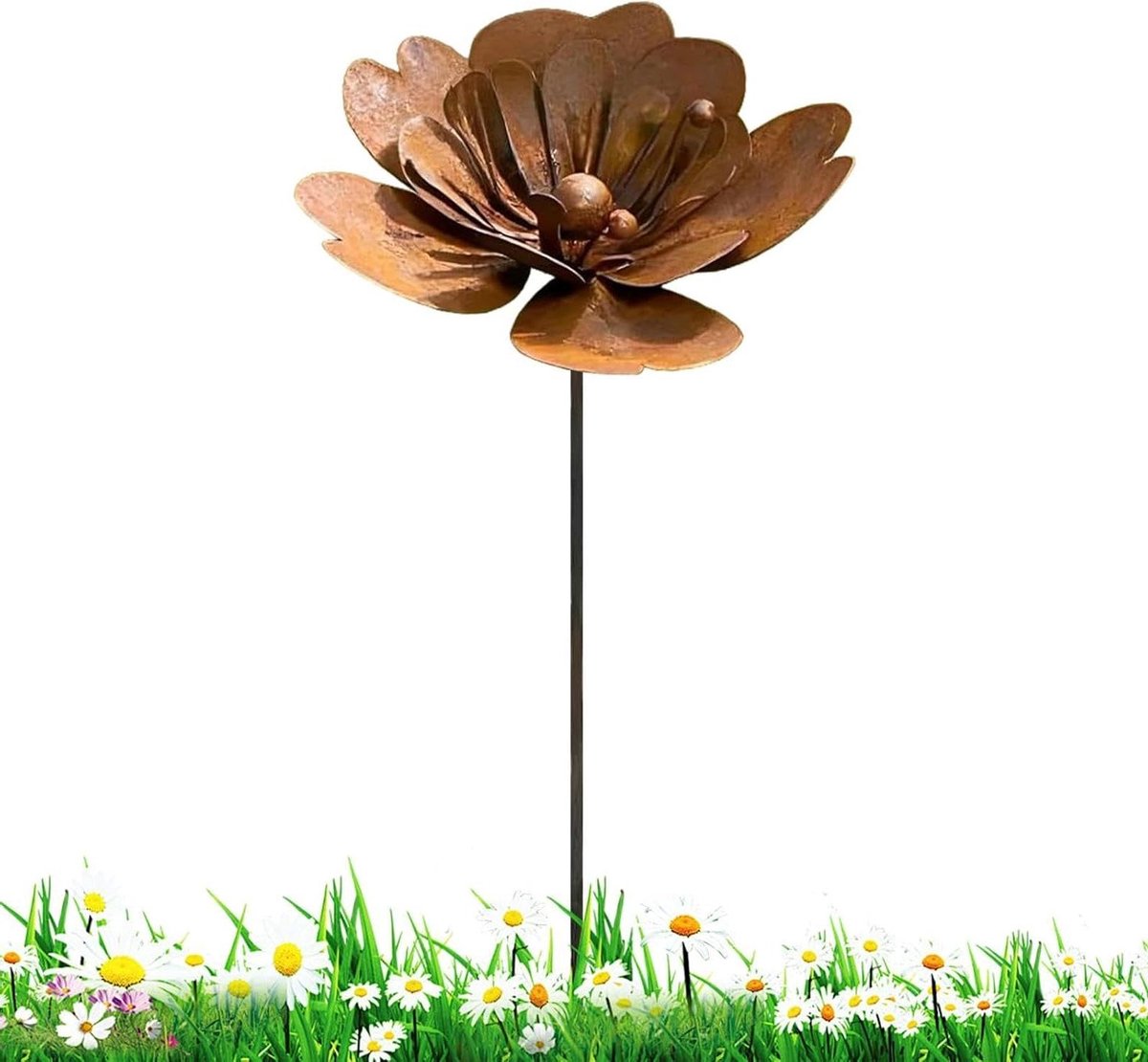 Decoratieve Grondpennen - Tuinharingen Metaal - Tuin Verfraaien - Roestafwerking Vintage - 31 x 18 cm - Roestbruin