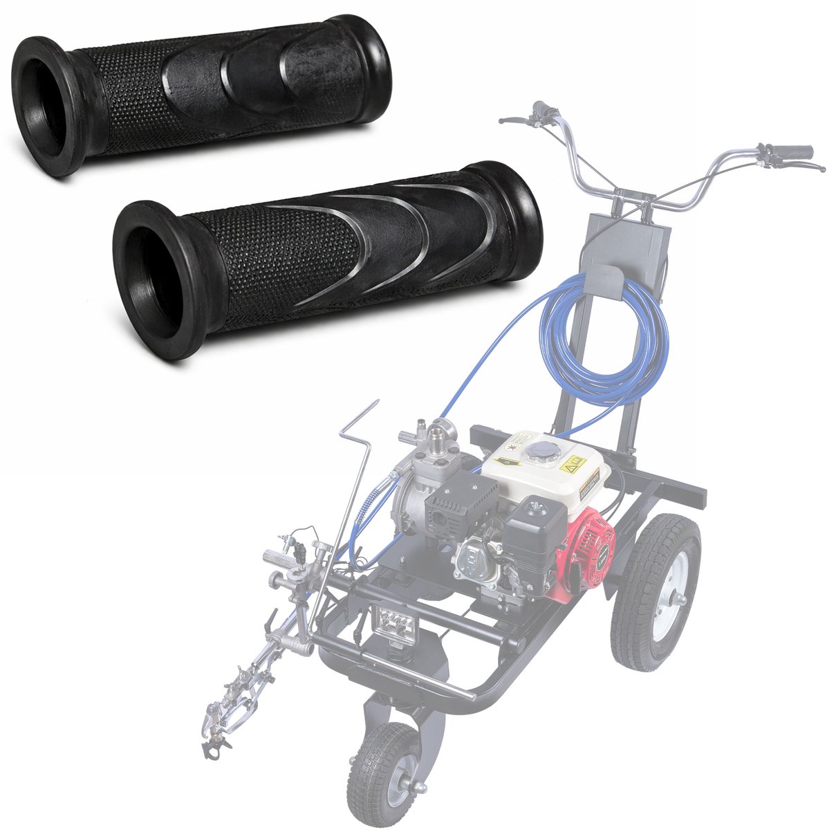 Zenthril GripSet GPX Houder Set - Antislip Rubber Handvatten - 2 Stuks Naschuifmontage