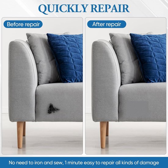 Canvas reparatie patches - Zelfklevende patches Waterdichte stickers - Buitenuitrusting repareren - Professionele zelfklevende lijm - 6 stuks 5.5"x8" - Donkergrijs — afbeelding 3