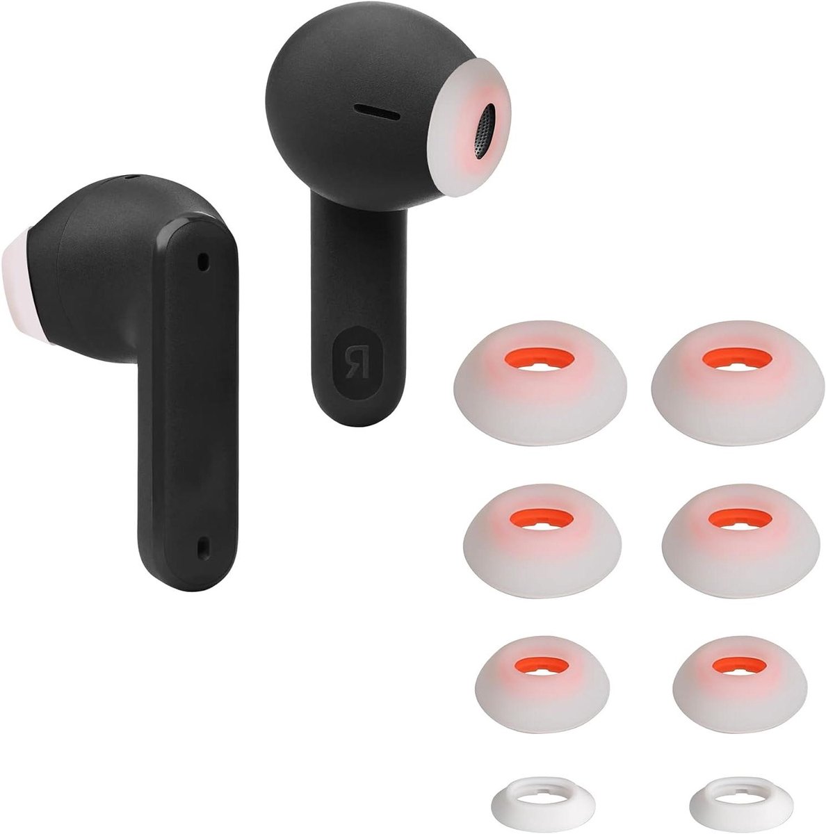 Oordopjes Vervanging - Oorkappen Set - Muziek Luisteren - Flexibel TPU Silicoon - 4 Maten - Wit