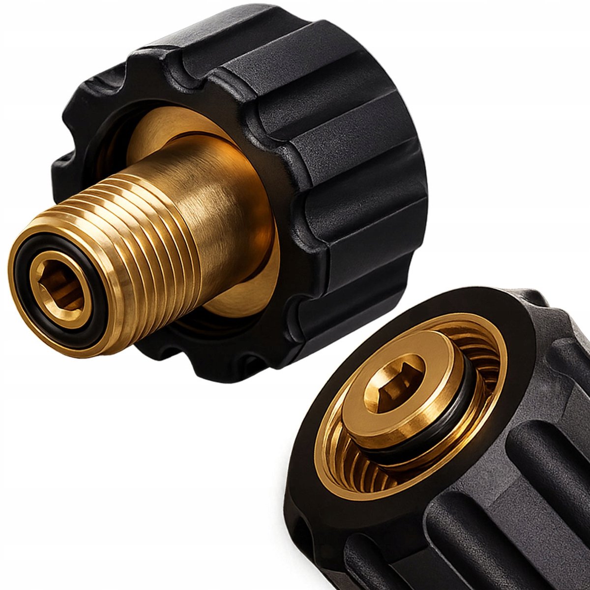 Rosfix Adapter Hogedruklans Reductie M22x1,5→M18 - Messing met O-Ring - M22x1,5 14mm → M18