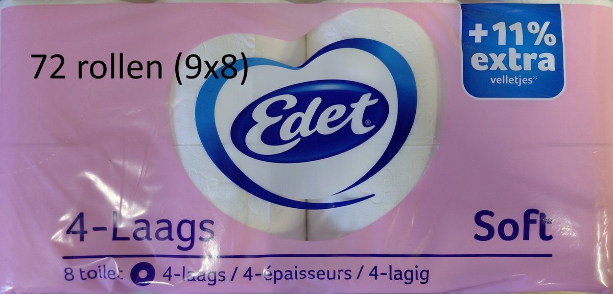 Edet Soft - toiletpapier - 72 rollen