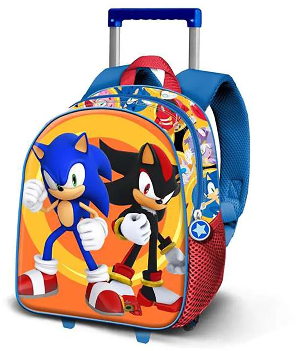 Karactermania Sonic 3d Shadow 34x26x13 Cm 11.50l Rugzak Met Wielen Veelkleurig Kinderen