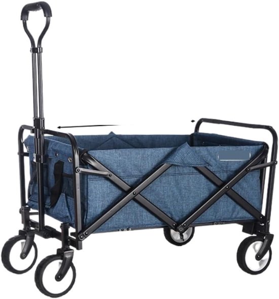 Bolderkar Tuinwagen - Transportwagen Inklapbaar - Outdoor Activiteiten - Grote Capaciteit - 60 kg Belasting - Zwart van Bolderkar — afbeelding 3