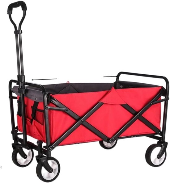 Bolderkar Tuinwagen - Transportwagen Inklapbaar - Outdoor Activiteiten - Grote Capaciteit - 60 kg Belasting - Zwart van Bolderkar — afbeelding 2