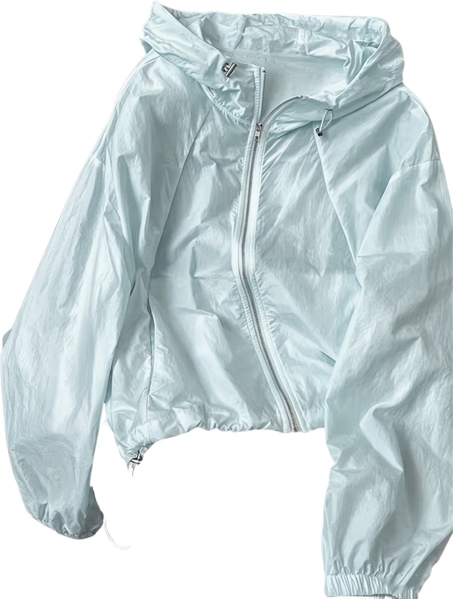 Currero Zomerjas Dames Tussenjas Zomerjack Volwassenen Windjack Windbreaker Outdoor Lichtblauw