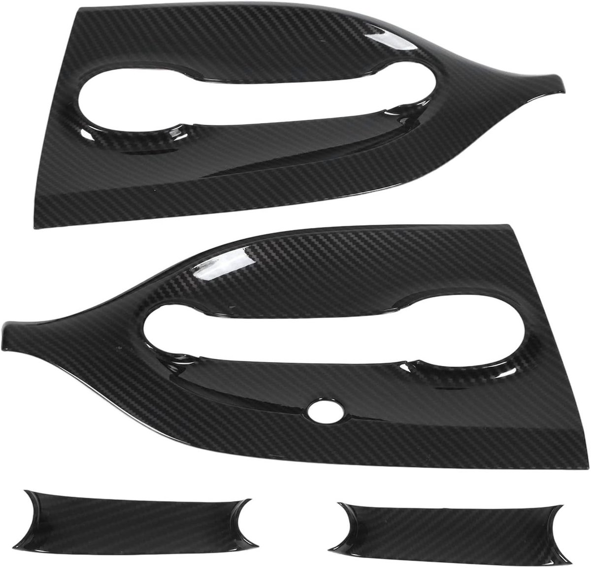 Deurkruk Kom Cover Kit in Koolstofvezel voor Smart Fortwo C453 (2016-2021) - Vervangingsset voor Exterieur Deuraccessoires en Stijlverbetering
