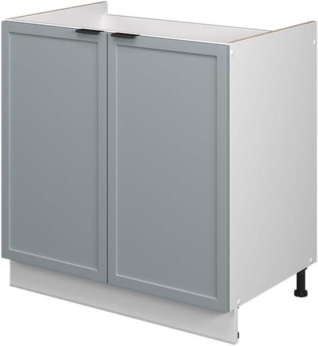 Wastafelkast - Keukenkast Onderbouw - Keuken Opbergen - Soft-close scharnieren - 80 cm - Licht blauw-grijs